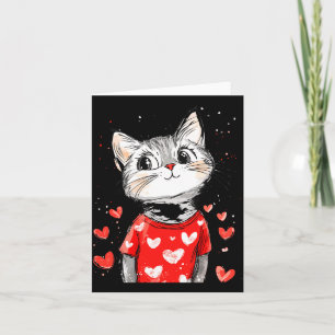 Katzenliebhaber Herz Mädchen Kätzchen Valentinstag Karte