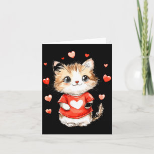 Katzenliebhaber Herz Mädchen Kätzchen Valentinstag Karte