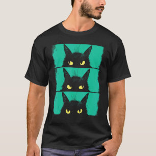 Katzenliebhaber, mürrisches schwarzes Kätzchen, Ka T-Shirt
