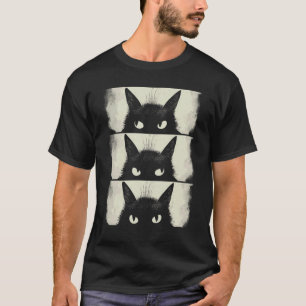 Katzenliebhaber, mürrisches schwarzes Kätzchen, Ka T-Shirt
