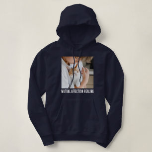 Katzenliebhaber Navy Blau Weiße Zitat Benutzerdefi Hoodie