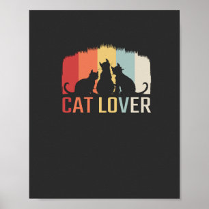 Katzenliebhaber Poster