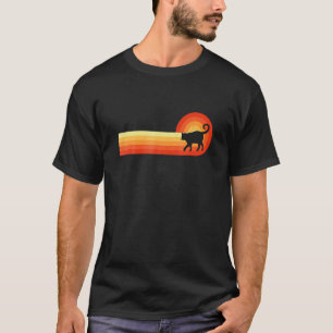 Katzenliebhaber Retro-Farben Vintage-Sonnenunterga T-Shirt