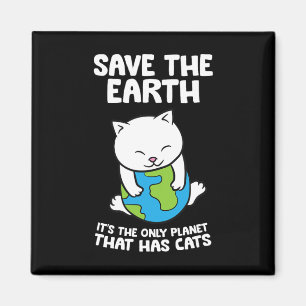 Katzenliebhaber Rettete Erde Es ist der einzige Pl Magnet