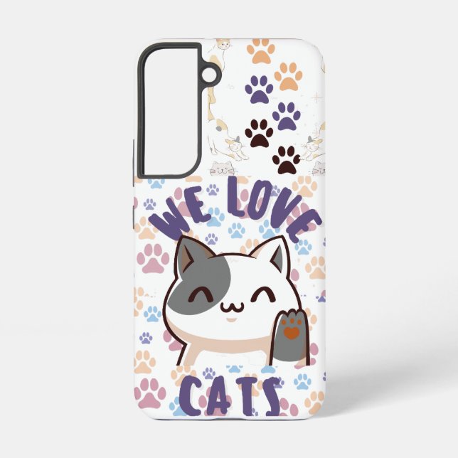 Katzenliebhaber Samsung Galaxy Hülle (Rückseite)