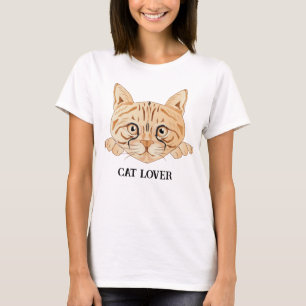 Katzenliebhaber-Schild und Illustration T-Shirt