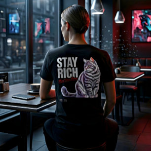Katzenliebhaber Stay Rich Mindset Geschenk T-Shirt Tri-Blend Shirt