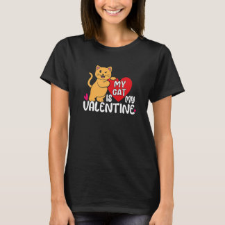 Katzenliebhaber Streichelt Katze Mein Valentin Her T-Shirt