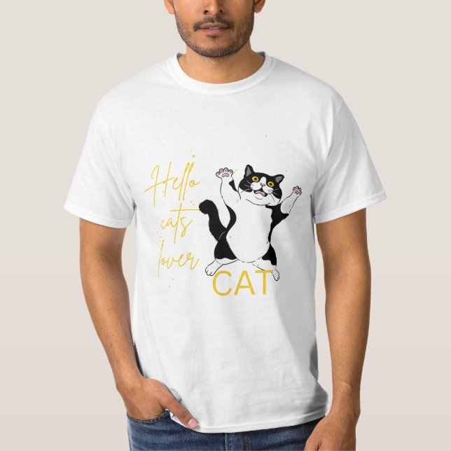 Katzenliebhaber T - Shirt (Vorderseite)
