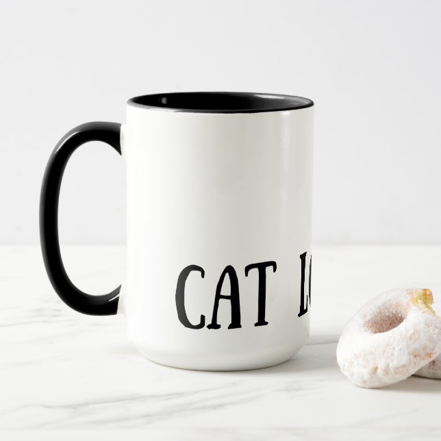 Katzenliebhaber Tasse (Mit Donut)
