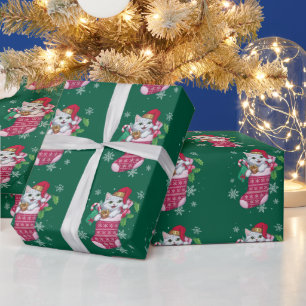 Katzenliebhaber Weihnachten Lustige Katzenbesitzer Geschenkpapier