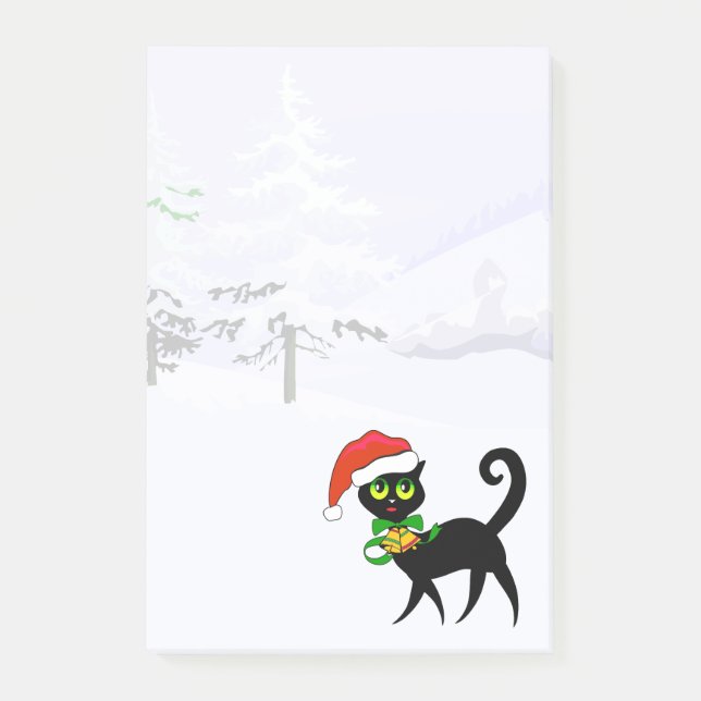 Katzenliebhaber Weihnachten Post-it Klebezettel (Vorderseite)