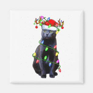 Katzenliebhaber Weihnachtsbeleuchtung Weihnachtsma Magnet