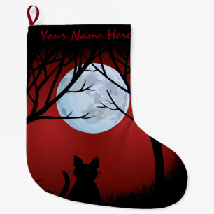 Katzenliebhaber-Weihnachtsstrumpf Maßgeschneiderte Großer Weihnachtsstrumpf