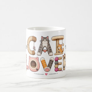 Katzenliebhaber-Wortkunst Kaffeetasse