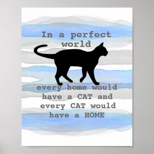 Katzenliebhaber zitieren das Design von Aquarellst Poster