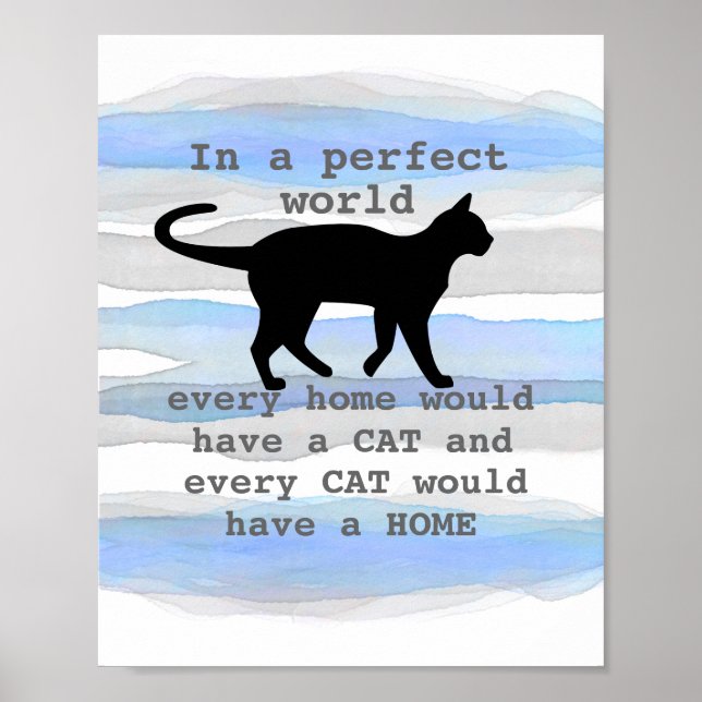 Katzenliebhaber zitieren das Design von Aquarellst Poster (Vorne)