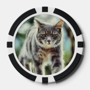 Katzenmalerei Pokerchips