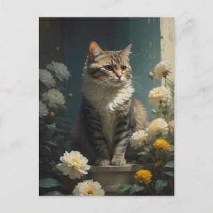Katzenmalerei Postkarte