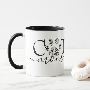 Katzenmama Pfotenabdruck Tasse