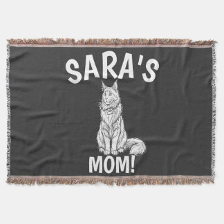 Katzenmama-Shirt, Personalisiert, Maine Coon, Hut Decke