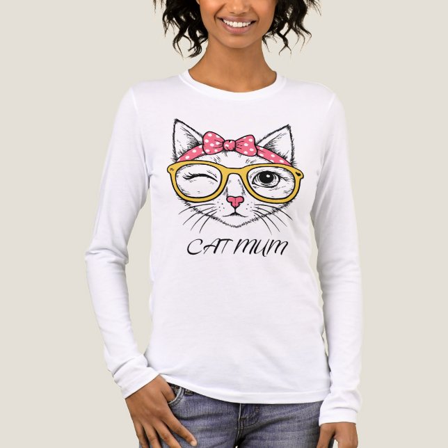 Katzenmama Tri-Blend Shirt (Vorderseite)