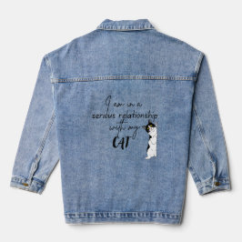 Katzenmännchen-Design für Mädchen, niedliche Mädch Jeansjacke