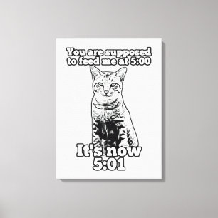 Katzenmeme für Katzenbesitzer und Kätzchenliebhabe Leinwanddruck