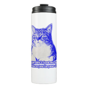 Katzenmeme für Katzenliebhaber und Katzenbesitzer Thermosbecher