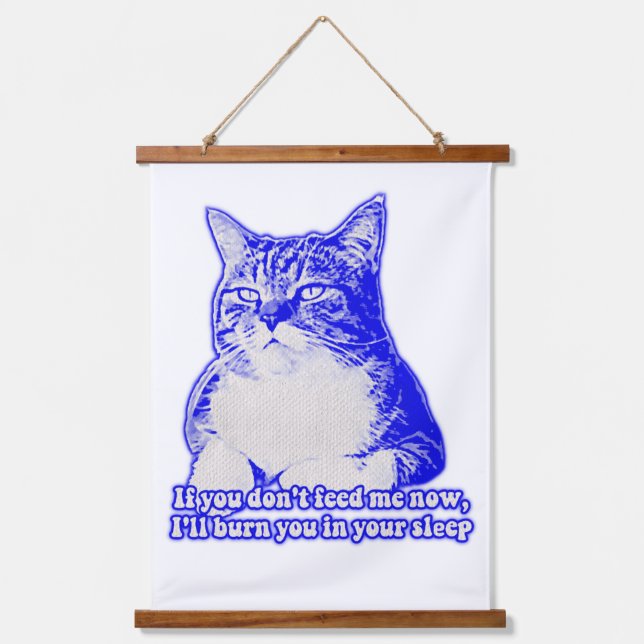 Katzenmeme für Katzenliebhaber und Katzenbesitzer Wandteppich Mit Holzrahmen (Vorderseite)