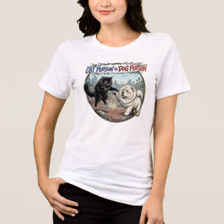 Katzenmensch VS Hundemensch: Die ultimative Fluff- Tri-Blend Shirt