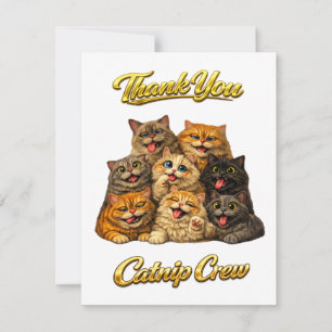 Katzenminze-Crew Niedliche Alberne Tolle Katzen-Ge Dankeskarte