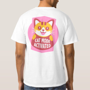 Katzenmodus aktiviert lustige Tabby Kitty Cat Robo T-Shirt