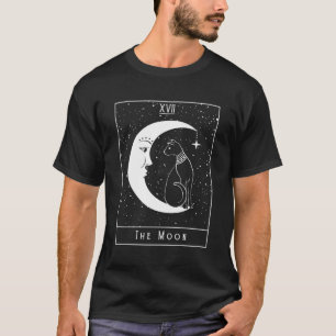 Katzenmond-Halbmond-Tarotkarte Paranormal Vintage  T-Shirt