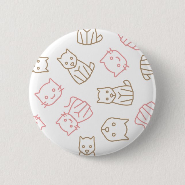 Katzenmuster Button (Vorderseite)