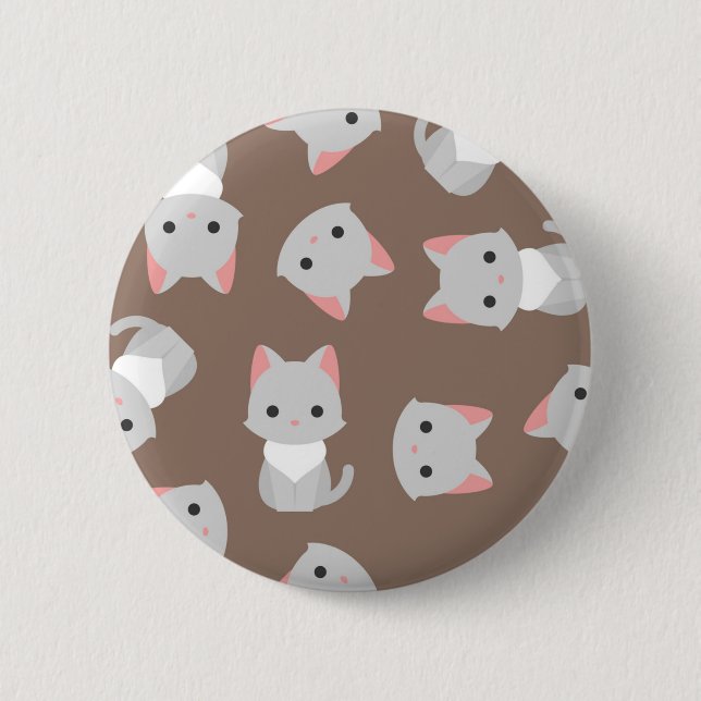 Katzenmuster Button (Vorderseite)