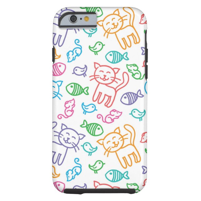 Katzenmuster Case-Mate iPhone Hülle (Rückseite)