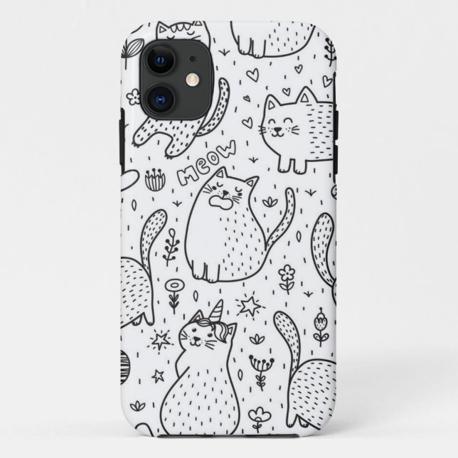Katzenmuster Case-Mate iPhone Hülle (Rückseite)