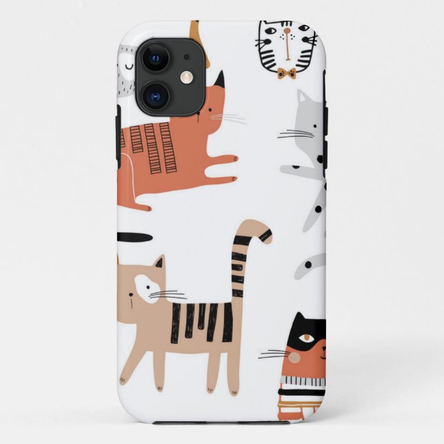 Katzenmuster Case-Mate iPhone Hülle (Rückseite)