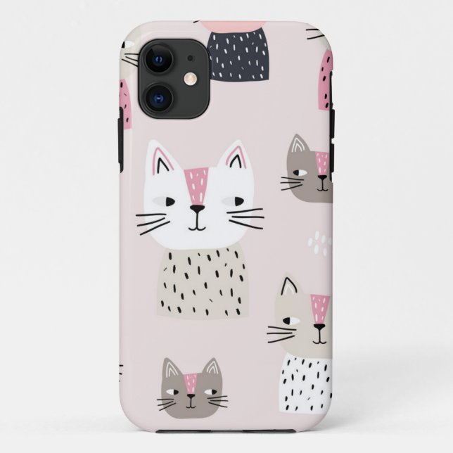 Katzenmuster Case-Mate iPhone Hülle (Rückseite)