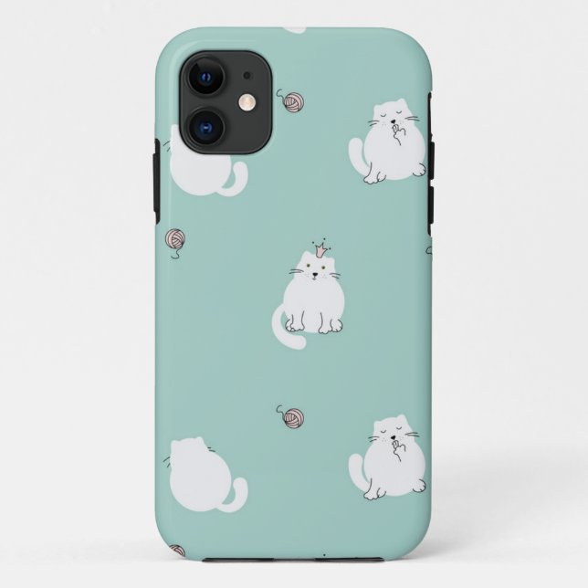 Katzenmuster Case-Mate iPhone Hülle (Rückseite)