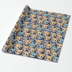 Katzenmuster Geschenkpapier