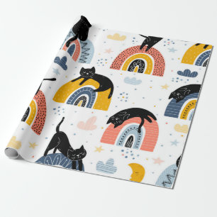 Katzenmuster Geschenkpapier