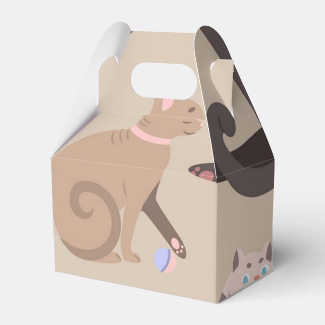 Katzenmuster Geschenkschachtel (Vorderseite)