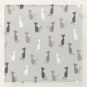 Katzenmuster Glasuntersetzer