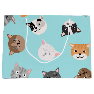 Katzenmuster Große Geschenktüte