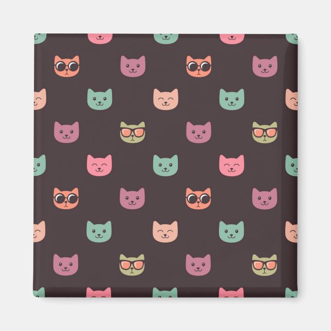 Katzenmuster Magnet (Vorne)