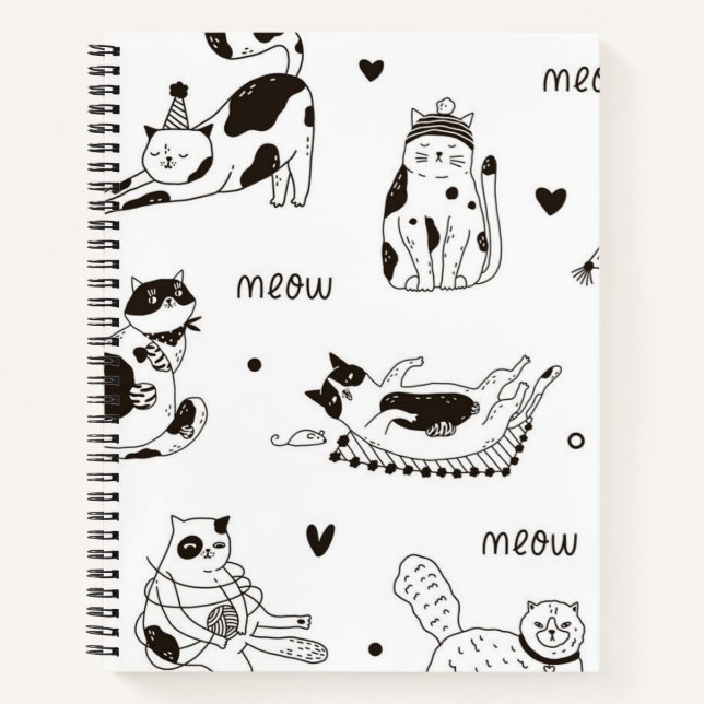 Katzenmuster Notizbuch (Vorderseite)