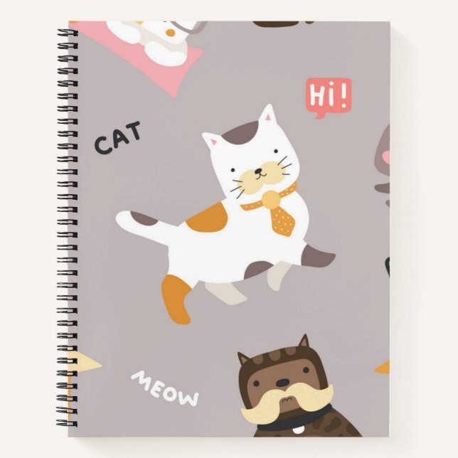 Katzenmuster Notizbuch (Vorderseite)