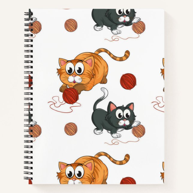 Katzenmuster Notizbuch (Vorderseite)